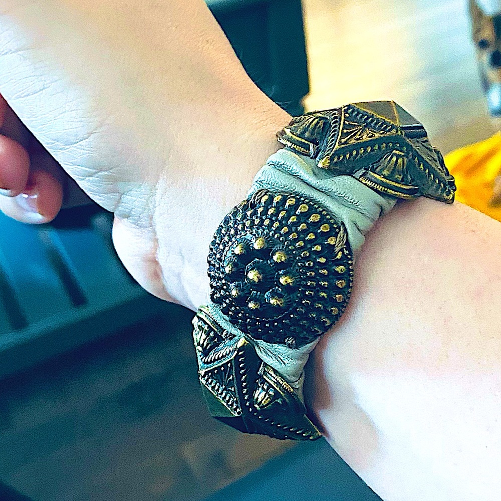 Burberry Leather and Grommet Bracelet